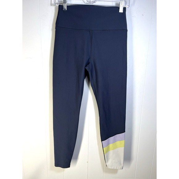 Peloton Cadent Navy Colorblock Leggings Size Medium Activewear Athleisure - Picture 1 of 7